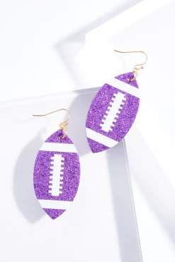Cato Glitter Football Earrings> Earrings
