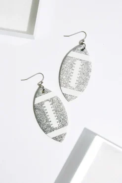 Cato Glitter Football Earrings> Earrings