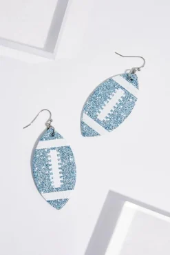 Cato Glitter Football Earrings> Earrings