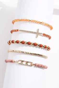 Cato Cross Beaded Bracelet Set> Inspirational|Bracelets