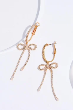Cato Rhinestone Bow Earrings> Social Occasion|Earrings