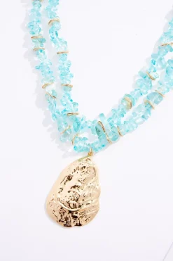 Cato Gold Shell Pendant Necklace><noscript><img width=