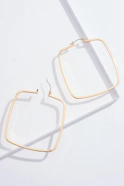 Cato Square Hoop Earrings> Earrings