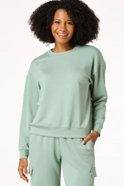 Cato Green Crew Neck Sweatshirt> Athleisure|Tops