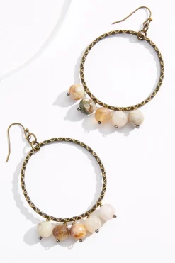 Cato Hammered Circle Shaky Bead Earrings> Earrings