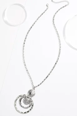 Cato Hammered Disc Ring Pendant Necklace> Necklaces