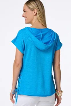Cato Hooded Lace Up Top> Tops