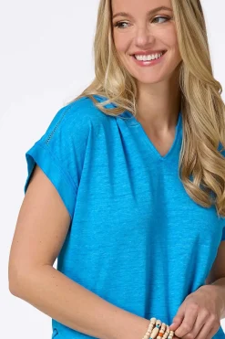 Cato Hooded Lace Up Top><noscript><img width=