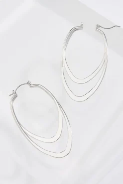 Cato Intersected Hoop Earrings> Earrings