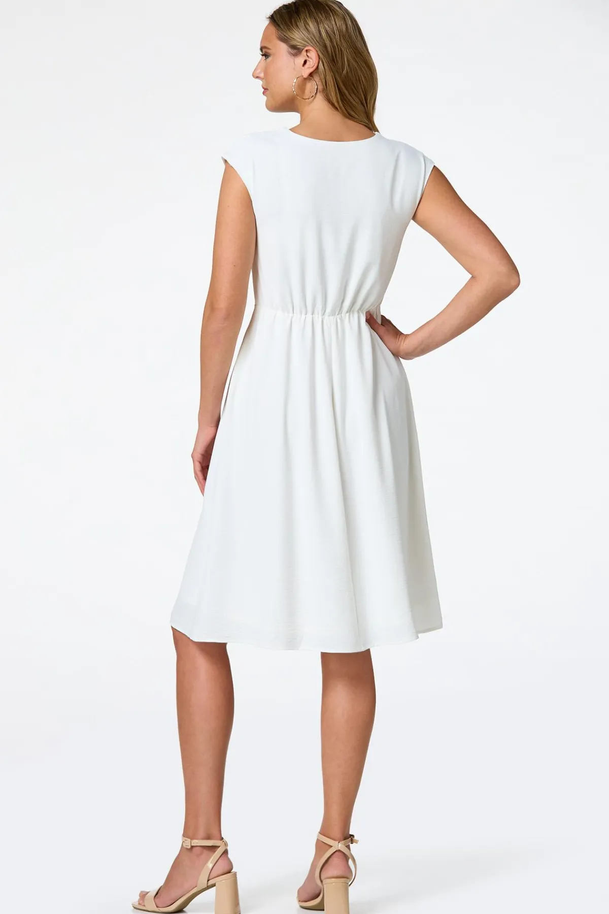 Cato Ivory Knotted Waist Dress> Dresses