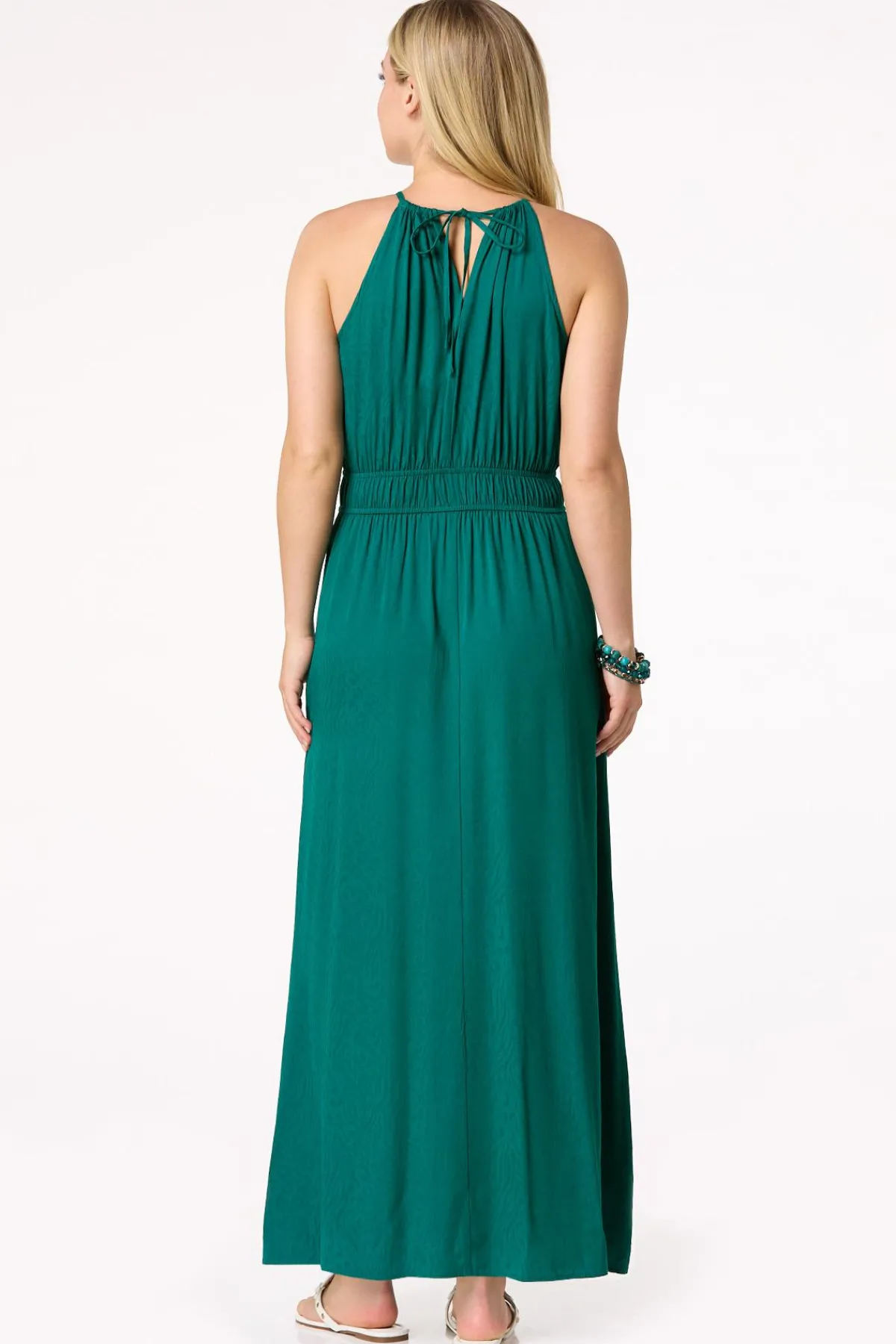 Cato Jacquard Smocked Waist Maxi Dress> Dresses