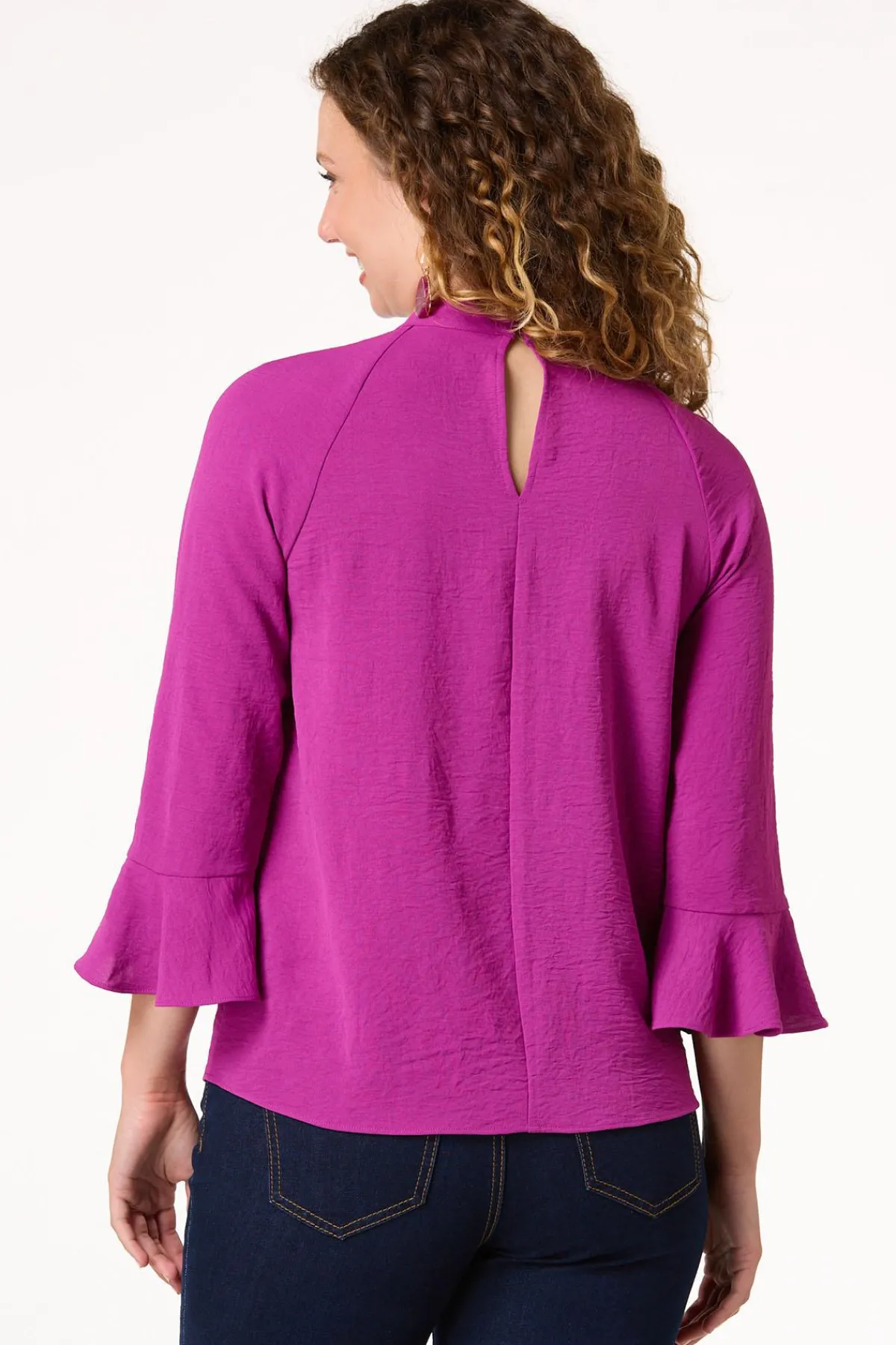Cato Keyhole Mock Neck Top> Tops