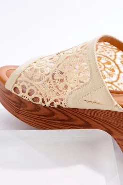 Cato Lace Crochet Vamp Sandals><noscript><img width=