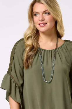 Cato Lacy Bell Sleeve Top><noscript><img width=