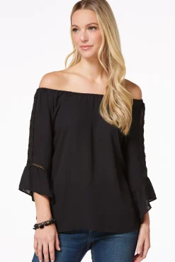 Cato Lacy Bell Sleeve Top><noscript><img width=