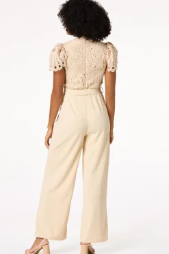 Cato Lacy Mock Neck Jumpsuit> Dresses