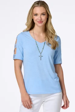 Cato Ladder Sleeve Tee> Tops
