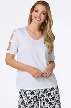 Cato Ladder Sleeve Tee><noscript><img width=