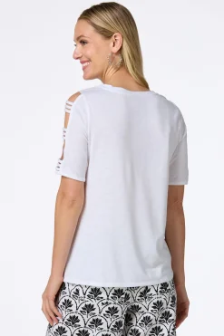 Cato Ladder Sleeve Tee><noscript><img width=