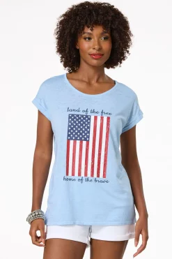 Cato Land Of Free Flag Tee> Tops