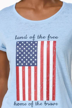 Cato Land Of Free Flag Tee><noscript><img width=