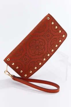 Cato Laser Cut Studded Wristlet Wallet> Handbags