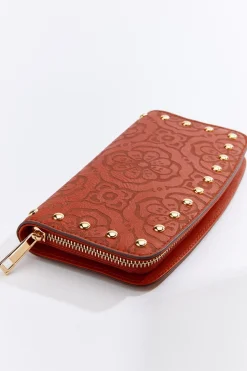 Cato Laser Cut Studded Wristlet Wallet> Handbags