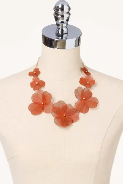 Cato Laser Flower Short Necklace> Necklaces