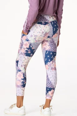 Cato Lavender Floral Patchwork Leggings><noscript><img width=