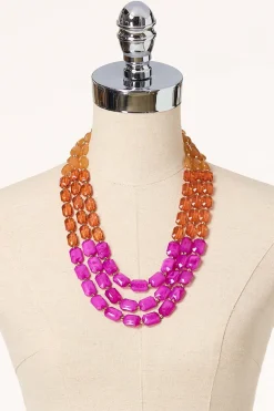 Cato Layer Beaded Lucite Necklace Set> Sets|Necklaces