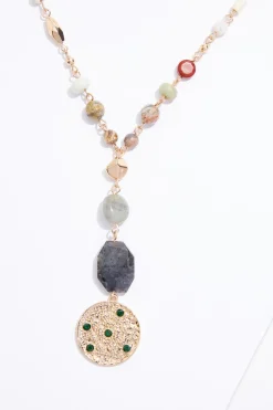 Cato Layered Long Beaded Necklace Set><noscript><img width=