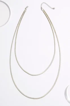 Cato Layered Snake Chain Long Necklace> Necklaces