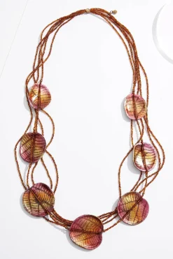 Cato Leaf Seed Bead Layered Necklace> Necklaces