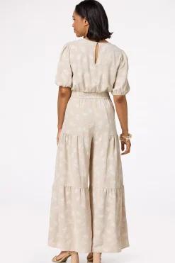 Cato Leafy Puff Sleeve Jumpsuit> Dresses