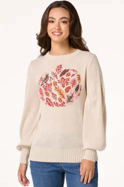 Cato Leafy Pumpkin Sweater> Sweaters