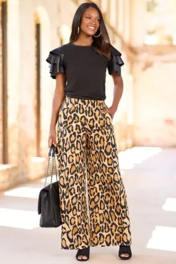 Cato Leopard Wide Leg Pants> Pants