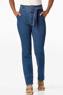 Cato Level Up Tie Waist Ankle Jeans><noscript><img width=