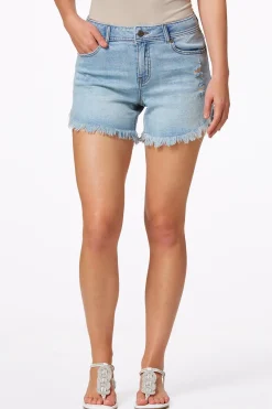 Cato Light Wash Frayed Denim Shorts> Shorts|Jeans
