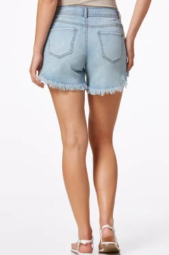 Cato Light Wash Frayed Denim Shorts> Shorts|Jeans