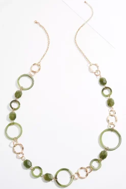 Cato Lucite Cutout Circle Link Necklace> Necklaces