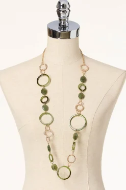Cato Lucite Cutout Circle Link Necklace> Necklaces