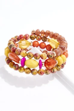Cato Lucite Bead Coil Bracelet> Bracelets