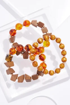 Cato Lucite Wood Bracelet Set> Bracelets