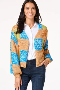 Cato Marled Check Cardigan> Sweaters