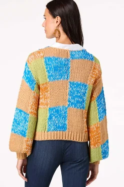 Cato Marled Check Cardigan> Sweaters