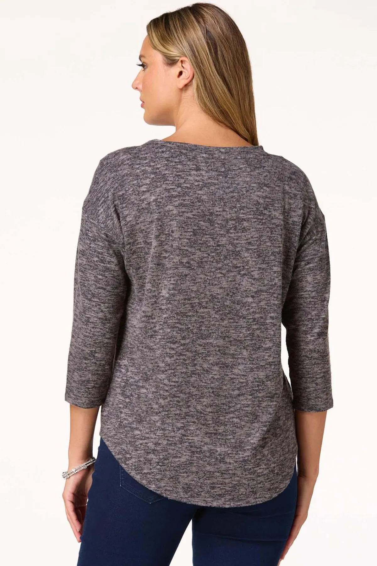 Cato Marled Rhinestone Pearl Top> Tops