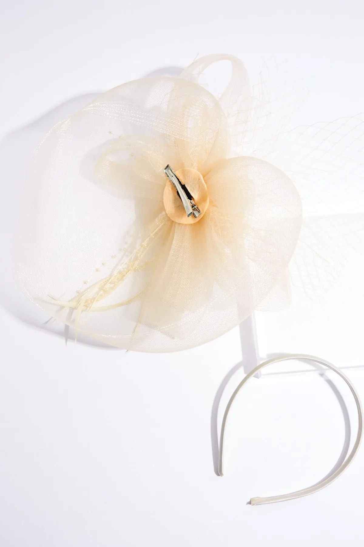 Cato Mesh Flower Feather Veil Fascinator> Hats & Hair