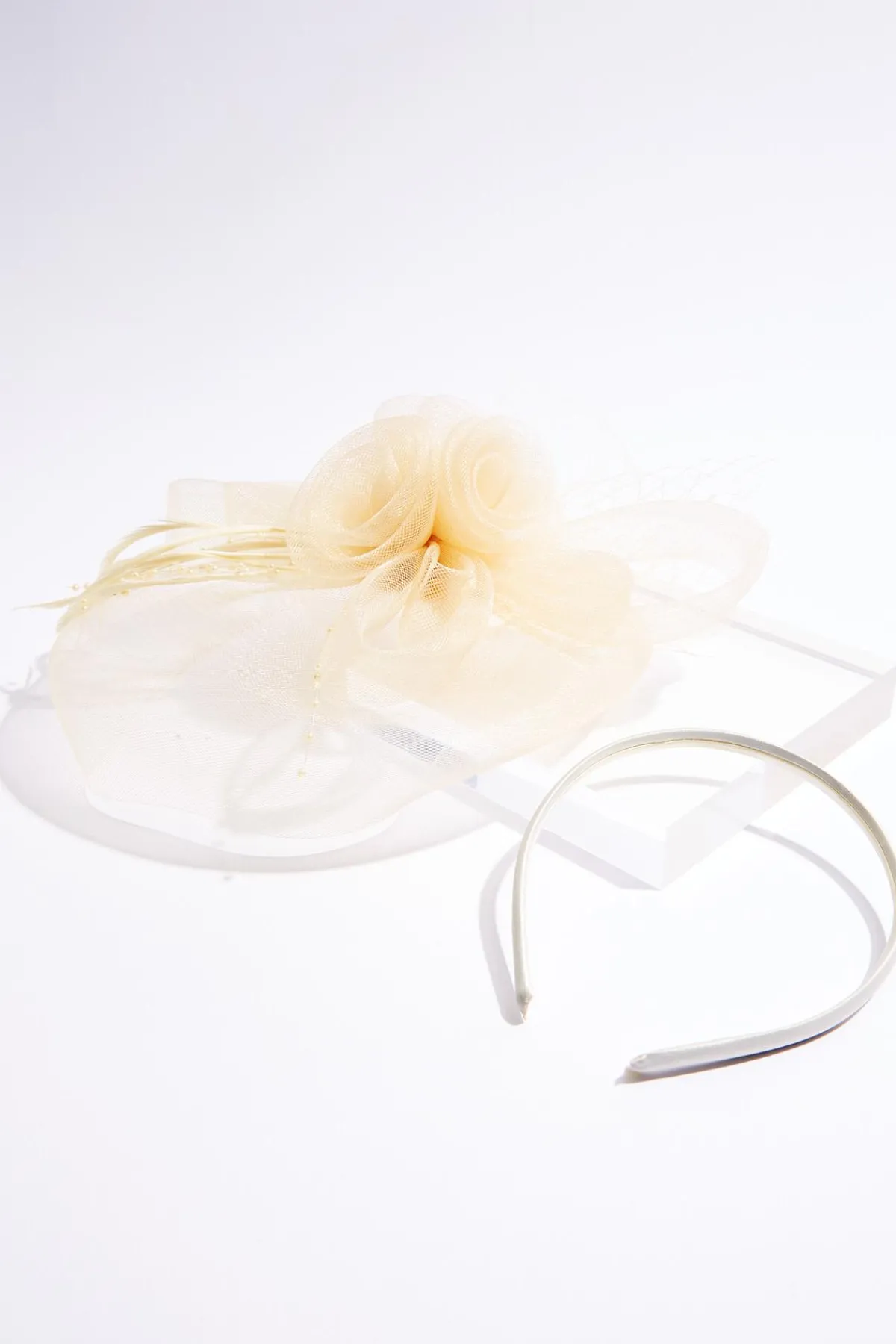 Cato Mesh Flower Feather Veil Fascinator> Hats & Hair