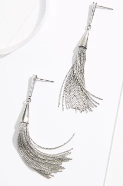 Cato Mesh Tassel Earrings> Earrings
