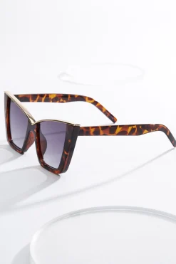 Cato Metal Bar Tortoise Cat Eye Sunglasses> Sunglasses
